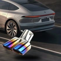 Stainless Steel Colored Exhaust Tip - Universal Decorative Tailpipe Cover, Easy Install for Car Modification
