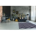 thumbnail image 3 of Hand-Tufted Wool Navy Traditional Trellis Moroccan Rug, Made in India, 3 of 5