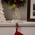 thumbnail image 4 of Northlight LED Lighted Wire Snowman Christmas Stocking Holder - 6.75" - Silver, 4 of 9