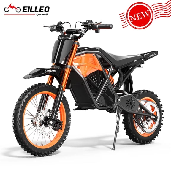 37.5 MPH EILLEO SPACEWALK EB07 Electric Dirt Bike, 3500W Peak All Terrain Electric Bike for Adults & Teens, 14"/12" Fat Tire Electric Bicycles,60 Miles, Hydraulic Disc Brakes, UL2849