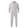 thumbnail image 4 of AOOCHASLIY Thanksgiving Day Men Tops Men Long Sleeve Hooded Jumpsuit Pajamas Casual Winter Warm Rompe Sleepwear, 4 of 5