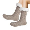 thumbnail image 6 of Milageto Winter Indoor Non Slip Thermal Socks Plush Leg Warmers Warm Thick Slipper Socks Floor Socks for Bedroom Valentine'S Day Gift Light Brown, 6 of 8