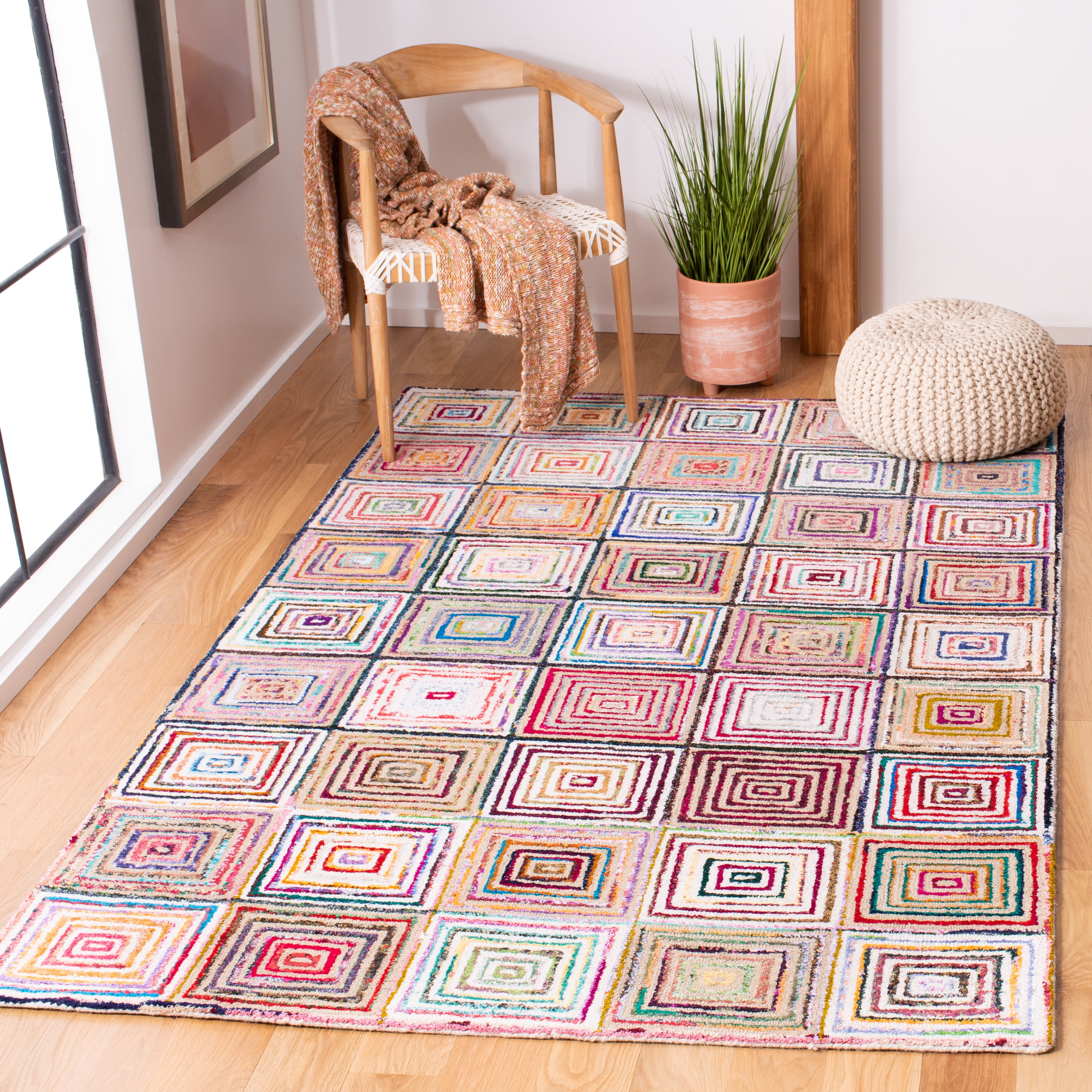 Safavieh Nantucket Euanthe Checkered Squares Area Rug or Runner