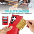 thumbnail image 4 of Compatible with Samsung Galaxy S24 Ultra Case Wallet with Credit Card Holder, Premium PU Leather Magnetic Clasp Kickstand Heavy Duty Protective Shock Absorbing Phone Cover for S24 Ultra, Red, 4 of 7