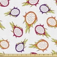 thumbnail image 1 of Fruits Upholstery Fabric by the Yard, Tropical Dragon Fruit Motif in Various Colorful Summer Vitamin Juicy Eat Design, Decorative Fabric for DIY and Home Accents, Multicolor by Ambesonne, 1 of 5