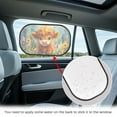 thumbnail image 3 of KUIFORTI Highland Cow Car Window Shade for Baby Car Side Window Sun Shade, 2 Pieces Universal Automotive Window Sunshades Privacy for Truck, Car, SUV, Sedan, 3 of 6
