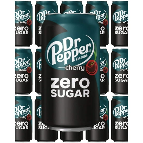 Diamond coast Zero sugar dr pepper CHERRY, 12 FL OZ, 15 CANS, Total 180 fl oz,12 Fl Oz (Pack of 15)
