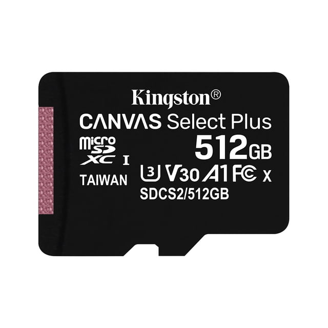 Kingston 512GB 100MB/s SDCS2 Class10 UHS-1 U3 V30 A1 Tarjeta de memoria Micro SD TF
