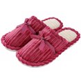 thumbnail image 2 of Maoww Chaussons Chauds d'Intérieur en Velours Corail Doux Antidérapants pour Couple Femmes Hommes, 40-41L, Rouge Rouge G, 2 of 6