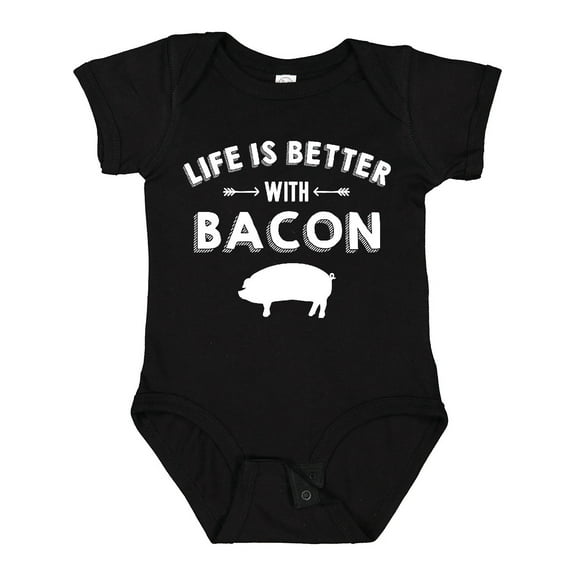 Inktastic Life's Better with Bacon Boys or Girls Baby Bodysuit
