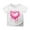White, variant on Hiijoy Toddler Girls T Shirt Valentine's Day Heart Print Short Sleeve T-Shirt Graphic Tee