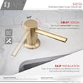 thumbnail image 5 of Stylish Ht 4" & 240 ml Brushed Gold Soap Dispenser for Kitchen Sink S-01G, 5 of 12