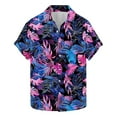 thumbnail image 6 of Kilaqueen Men's Hawaiian Shirt Short Sleeve Button Down Lapel Shirt Tropical Floral Beach Vacation Summer Pullover Party Holiday Shirt, 6 of 6