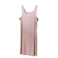 thumbnail image 3 of Fall/Winter Savings! Swuxness Women's Suspenders Short Nightdress, Nightgowns for Women, Women's Sleeveless Soft Comfortable Breathable Loose Tank Nightgowns for Home and Casual Wear Pink, L, 3 of 4