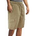 thumbnail image 2 of Men's Drawstring Elastic Waist Multi Pocket Lightweight Cotton Cargo Shorts (Beige, 40), 2 of 4
