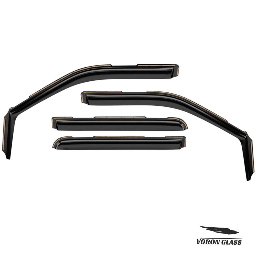 Voron Glass in-Channel Extra Durable Rain Guards for Ford F150 2021-2026 SuperCrew, Window Deflectors, Vent Window Visors, 4 Pieces - 200664