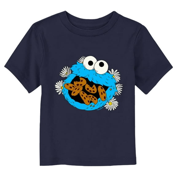 Toddler's Sesame Street Cookie Monster and Daisy Flowers  Graphic T-Shirt