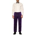 thumbnail image 2 of INSPIRE CHIC Men's Pants Metallic Straight Leg Party Nightclub Glittering Trousers 36 Purple, 2 of 6