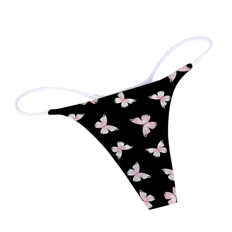 Zuwimk Womens Panties,High Waisted Lace Thong for Women Cotton Underwear  Plus Size Hot Pink,XL 