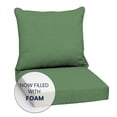 thumbnail image 3 of ARDEN Outdoor Foam Deep Seat Cushion Set, 24 in x 24 in, Weather-Proof, Rain-Proof, Fade Resistant Patio Cushion, Bottom and Back Cushion for Chair, Sofa, and Couch Bright Moss Green Leala, 3 of 10
