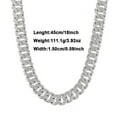 thumbnail image 6 of KLIIWIHHCP Cuban Silver Street Hip-Hop Alloy Pendant Necklace, 18'' Chain Length, 6 of 9