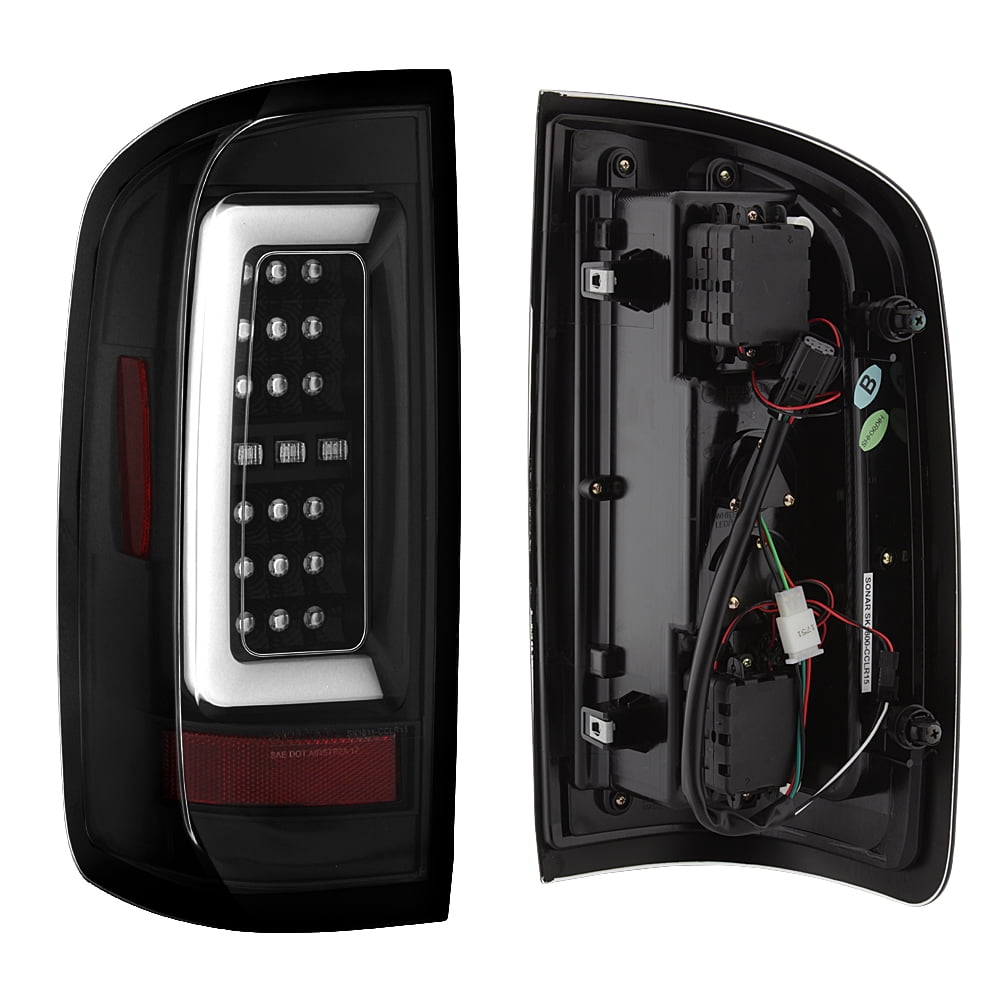 AKKON - For 2015-2022 Chevy Colorado / GMC Canyon Full LED Daytime Running Lamp Bar Tail Lights Black Housing Clear Lens Full Set