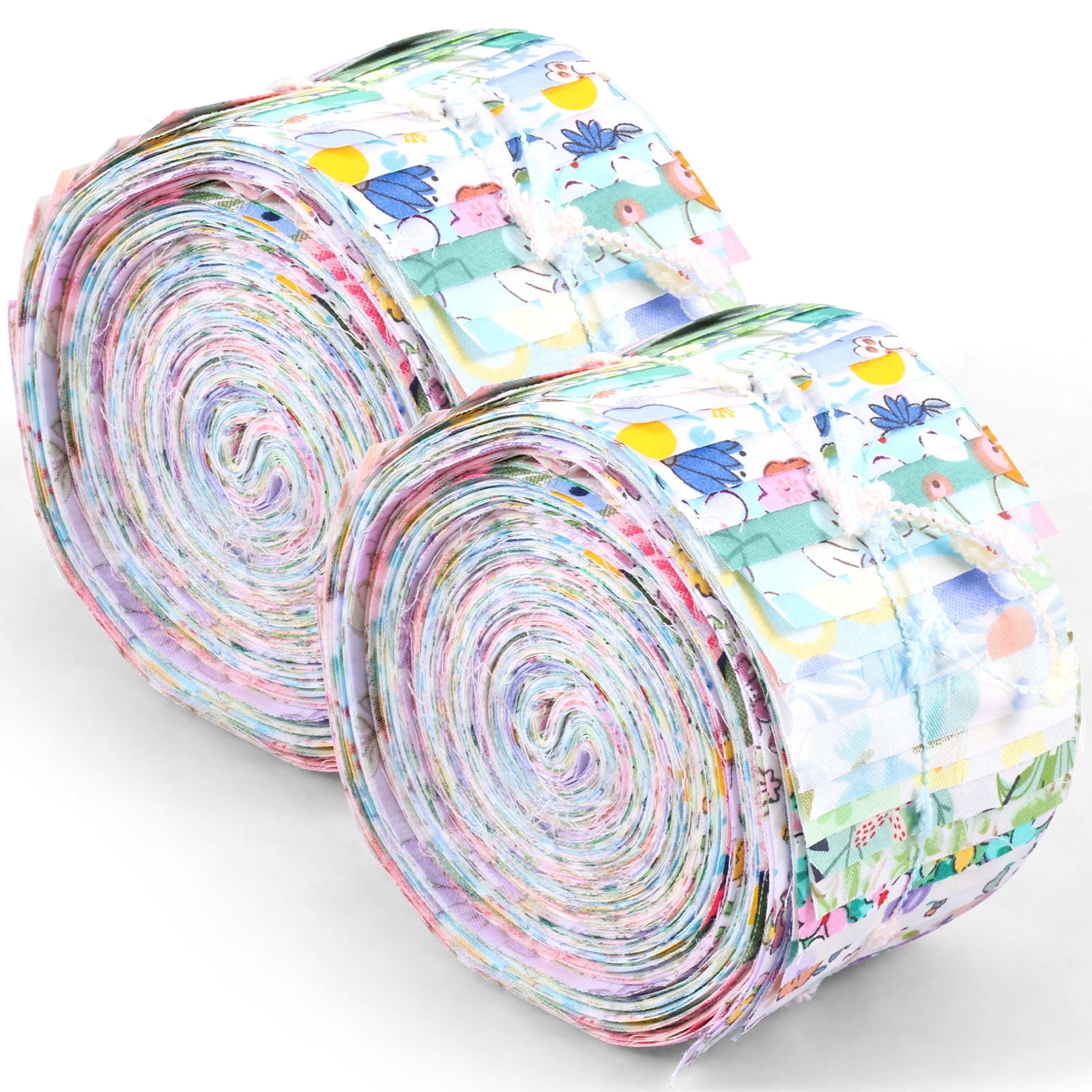 Wekvgz 80Pcs Cotton Quilting Fabric Soft Colorful Printed Sewing Fabric Multipurpose Pre Cut Strips 40 Floral Prints for DIY Handmade Crafting