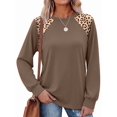 thumbnail image 4 of Ronuti Fall Sweatshirts for Women Long Sleeve Shirts Fashion Casual Crew Neck Pullover Tops, 4 of 10