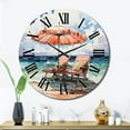 thumbnail image 3 of Designart "Dreamy Beach Chairs III" Nautical & Beach Oversized Wall Clock, 3 of 5