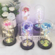 thumbnail image 1 of Pantalla de cristal con forma de flor de lámina de oro para el día del niño, explosión, rosa de la vida eterna, regalo de Navidad y Acción de Gracias, 1 of 4