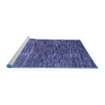 thumbnail image 2 of Ahgly Company Machine Washable Indoor Rectangle Abstract Blue Contemporary Area Rugs, 7' x 9', 2 of 4