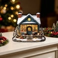 thumbnail image 5 of Lighted Christmas Village House, Wooden Holiday Figurine, Snow Covered Cottage Scene with Layered Architecture and Glowing Windows for Mantel, Painted Wood with LED Light with DetaiLED, 5 of 6