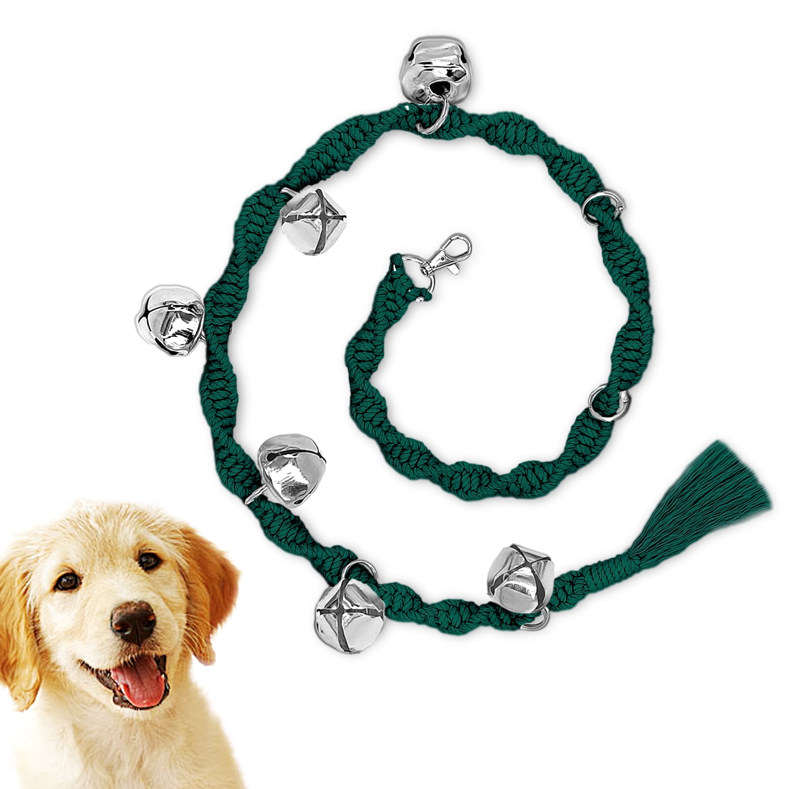 Dog Doorbells for Potty Training, Handmade Hanging Dog Bell for Door