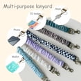 thumbnail image 5 of Retractable Scrunchie Lanyard Set, 4 Stretchy Scrunchie Style Neck Lanyards with 4 Waterproof ID Card Holders（style E）, 5 of 7