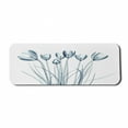 thumbnail image 1 of Flower Computer Mouse Pad, X-ray Image of Tulips Solarized Effect Nature Inspired, Rectangle Non-Slip Rubber Mousepad Large, 31" x 12" Gaming Size, Dark Petrol Blue White, by Ambesonne, 1 of 2