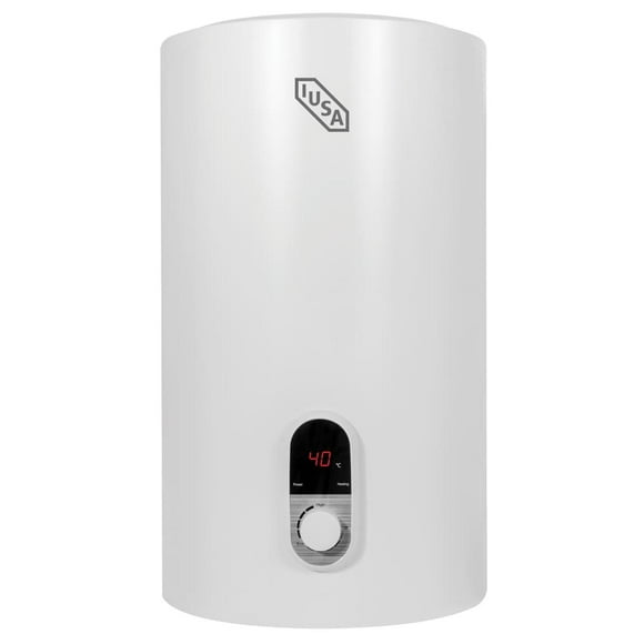 Calentador de depósito eléctrico IUSA 50 L, mural blanco
