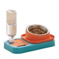 thumbnail image 4 of Cuenco de comida para gatos, bebedero automático antiderrames de acero inoxidable, cuenco de agua inclinado de 15 grados para mascotas pequeñas y medianas, 4 of 5