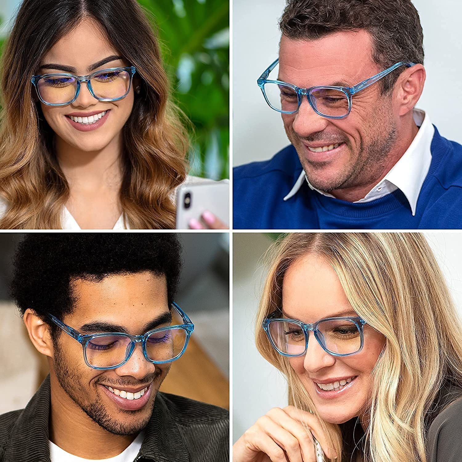 Readerest Blue Light Blocking Reading Glasses Light Blue 275 Magnification