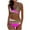 Hot Pink-12, variant on Lopeceal Glitter Hollow Out Halter Bikini Set for Women High Waisted Criss Cross Bandage Bathing Suit Swimwear