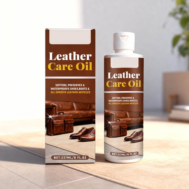 Limpiador y acondicionador de cuero con lanolina | Fórmula de nutrición profunda de 237 ml | Cuidado hidratante, suavizante y protector del cuero para autos, muebles y accesorios