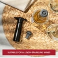 thumbnail image 3 of Vacu Vin Wine Saver Pump Black with Vacuum Wine Stoppers - Keep Your Wine Fresh for up to 10 Days - 1 Pump 2 Stoppers - Reusable - Made in the Netherlands, 3 of 6