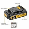 thumbnail image 7 of LONG FIT Replace for DEWALT 20V MAX Battery Pack, 3.0-Ah, 2-Pack, Compatible with Dewalt DCB200 DCD DCF DCG Series Cordless Power Tools, 7 of 7