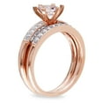 thumbnail image 3 of Everly Women's Morganite 10k Rose Gold Bridal Set, 3 of 6