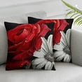 thumbnail image 3 of BANET Pack of 2 Covers, Cushion Covers, Pillow Covers, Flower Decorative Pillow Cases for Home Bed Sofa 18x18in, 3 of 7