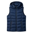 thumbnail image 6 of Women's Cropped Puffer Vest winter Lightweight Quilted Jacket Vest Sleeveless Stand Collar Zipper Coats with Pockets, 6 of 7