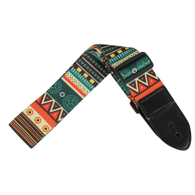 Correa Correas de poliéster para guitarra eléctrica, balada de estilo étnico, guitarras acústicas, cinturón de bajo, accesorio para instrumentos musicales Tomshoo Correa