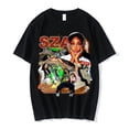 thumbnail image 2 of Camiseta con estampado SZA para hombre y mujer, ropa informal de gran tamaño, de manga corta, 100% algodón, estilo Hip Hop, Harajuku, 2 of 4