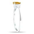 thumbnail image 3 of SZUL Women's Citrine and Diamond Classic Band in 10K White Gold, 3 of 5