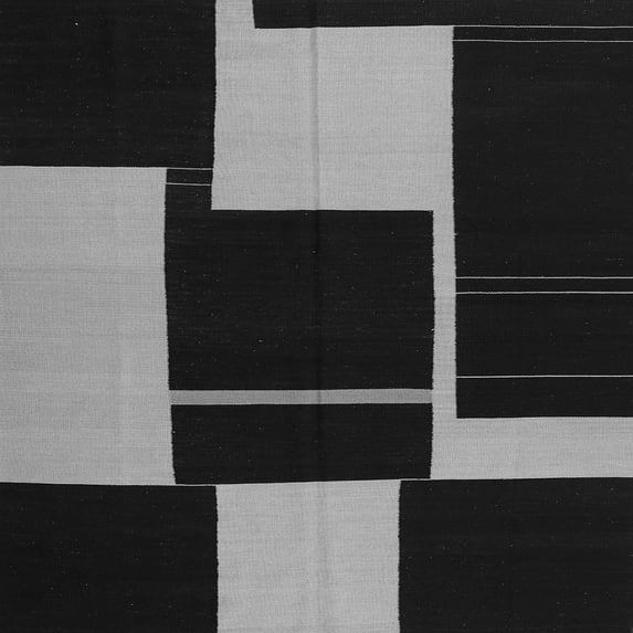 Ahgly Company Indoor Square Abstract Gray Contemporary Area Rugs, 6' Square