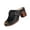 Black_009, variant on Wedge Sandals for Women 2026 Summer Dressy Platform Heeled Sandals Buckle Strap Mules Clogs Chunky High Heel Casual Slippers Half-Covered Toe for A Chic Look Coffee 5.5(EU-36)